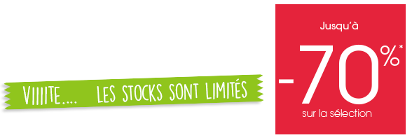Soldes - Jusqu'à -70%* sur la sélection Soldes - Jusqu'à -70%* sur la sélection