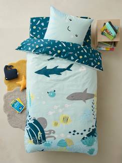Parure fourre de duvet + taie d'oreiller enfant FONDS MARINS Linge de maison et décoration-Parure fourre de duvet + taie d'oreiller enfant FONDS MARINS