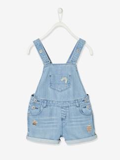 Salopette courte en jean fille Salopette courte en jean fille