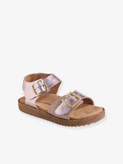 Sandales moussées cuir fille Sandales moussées cuir fille