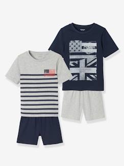 Lot de 2 pyjashorts garçon assortis Flags -Lot de 2 pyjashorts garçon assortis Flags