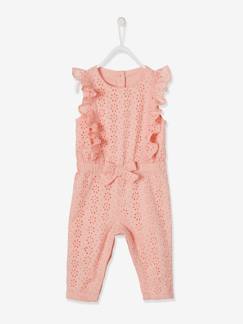 Baby Mädchen Overall, Lochstickerei -Baby Mädchen Overall, Lochstickerei