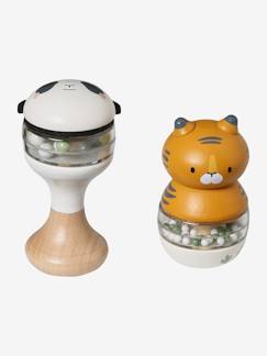 2er-Set Baby Rasseln ,,Pandafreunde", Holz, FSC® -2er-Set Baby Rasseln ,,Pandafreunde", Holz, FSC®