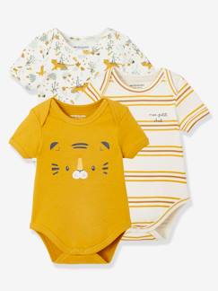 Lot de 3 bodies emmanchure américaine tigre bébé manches courtes Lot de 3 bodies emmanchure américaine tigre bébé manches courtes