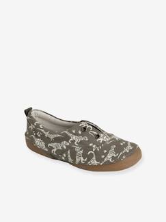 Chaussons élastiqués garçon en toile imprimé phosphorescent Chaussures-Chaussons élastiqués garçon en toile imprimé phosphorescent