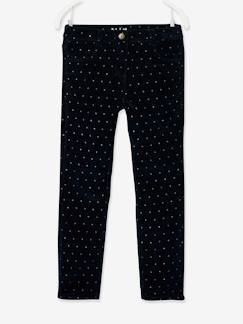 Slim MorphologiK fille en velours à pois irisés -Slim MorphologiK fille en velours à pois irisés