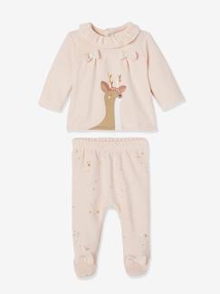 Pyjama 2 pièces en velours bébé Noël -Pyjama 2 pièces en velours bébé Noël