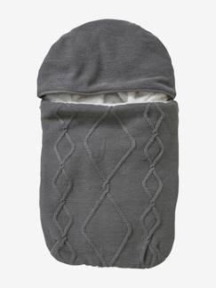 Strick-Fusssack für Babyschalen, Fleecefutter -Strick-Fusssack für Babyschalen, Fleecefutter
