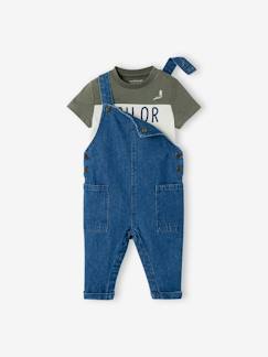 Ensemble salopette en denim et T-shirt bébé Ensemble salopette en denim et T-shirt bébé