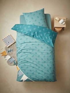 Parure de fourre de duvet + taie d'oreiller enfant PALMIERS Oeko-Tex® Déco Happy Color-Parure de fourre de duvet + taie d'oreiller enfant PALMIERS Oeko-Tex®