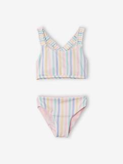 Wendbarer Mädchen Bikini, Batikmuster Oeko-Tex -Wendbarer Mädchen Bikini, Batikmuster Oeko-Tex