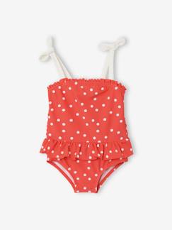 Mädchen Baby Badeanzug mit Tupfen -Mädchen Baby Badeanzug mit Tupfen