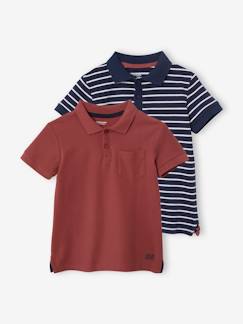 Junge-T-Shirt, Poloshirt, Unterziehpulli-2er-Pack Jungen Poloshirts, Pikee