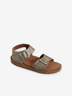 Sandales moussées cuir fille Sandales moussées cuir fille