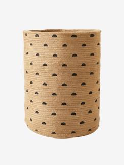 Grand panier XL ethnique en jute -Grand panier XL ethnique en jute