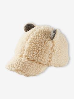 Casquette ourson en sherpa bébé -Casquette ourson en sherpa bébé