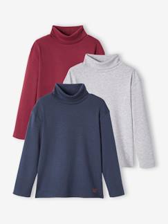 3er-Pack Jungen Rollkragenshirts BASIC Oeko-Tex Junge-3er-Pack Jungen Rollkragenshirts BASIC Oeko-Tex