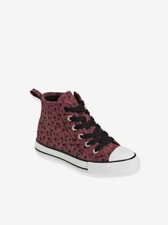 Baskets montantes laces et zippées velours fille -Baskets montantes laces et zippées velours fille