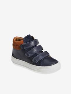 Baskets montantes cuir garçon collection maternelle Chaussures-Chaussures garçon 23-38-Baskets montantes cuir garçon collection maternelle