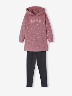 Mädchen-Set: Sweatkleid und Leggings -Mädchen-Set: Sweatkleid und Leggings