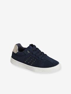 Baskets cuir fille lacées et zippées détails paillettes Chaussures-Baskets cuir fille lacées et zippées détails paillettes