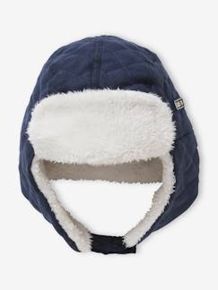 Chapka matelassé doublée sherpa garçon -Chapka matelassé doublée sherpa garçon