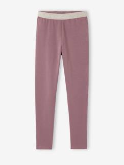 Mädchen-Leggings, Bund in Metallic-Optik -Mädchen-Leggings, Bund in Metallic-Optik