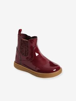 Boots vernis bébé fille zippés et élastiqués -Boots vernis bébé fille zippés et élastiqués