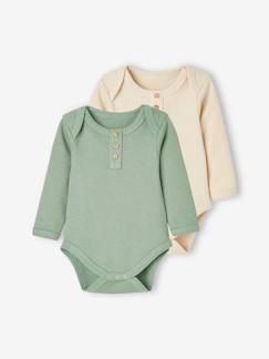 2er-Pack Baby Langarm-Bodys, Waffelpikee -2er-Pack Baby Langarm-Bodys, Waffelpikee