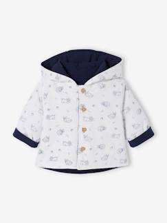 Veste réversible bébé à capuche -Veste réversible bébé à capuche