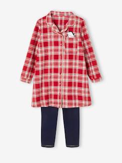 Chemise de nuit en flanelle et legging Noël fille -Chemise de nuit en flanelle et legging Noël fille