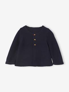 Cardigan en coton bébé fine jauge BASICS -Cardigan en coton bébé fine jauge BASICS