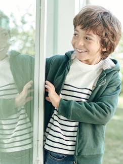 Sweat zippé doublé sherpa garçon -Sweat zippé doublé sherpa garçon