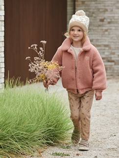 Blouson douillet style teddy en sherpa fille -Blouson douillet style teddy en sherpa fille