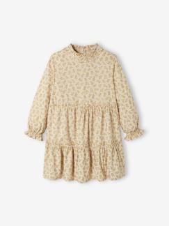 Mädchen Festkleid mit Volants, bedruckt -Mädchen Festkleid mit Volants, bedruckt