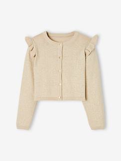 Gilet à volants en maille irisée fille Fille-Gilet à volants en maille irisée fille