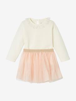 Mädchen Baby-Set: Shirt mit Kragen & Tüllrock -Mädchen Baby-Set: Shirt mit Kragen & Tüllrock
