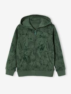 Sweat à capuche zippé motifs jungle garçon -Sweat à capuche zippé motifs jungle garçon