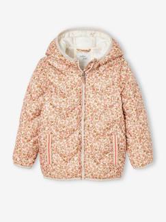 Mädchen Light-Steppjacke mit Kapuze, bedruckt -Mädchen Light-Steppjacke mit Kapuze, bedruckt