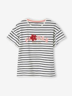 T-shirt fille animation frisou et détails irisés fille Fille-T-shirt fille animation frisou et détails irisés fille