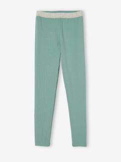 Legging uni fille élastique irisé BASICS Fille-Legging uni fille élastique irisé BASICS