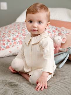 Ensemble en maille pointelle T-shirt et pantalon bébé Bébé-Ensemble en maille pointelle T-shirt et pantalon bébé
