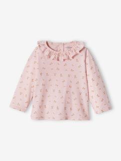 T-shirt col volanté bébé fille personnalisable -T-shirt col volanté bébé fille personnalisable