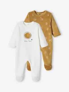 Lot de 2 dors-bien "lion" bébé garçon en velours -Lot de 2 dors-bien "lion" bébé garçon en velours
