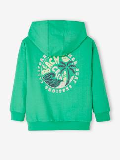 Sweat à capuche garçon maxi motif au dos -Sweat à capuche garçon maxi motif au dos