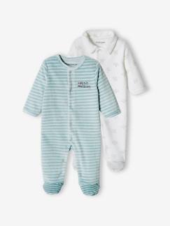 Lot de 2 dors-bien "bateau" bébé Garçon en velours -Lot de 2 dors-bien "bateau" bébé Garçon en velours