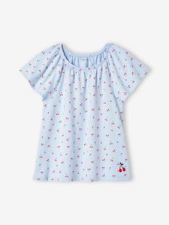 T-shirt imprimé manches papillon fille -T-shirt imprimé manches papillon fille