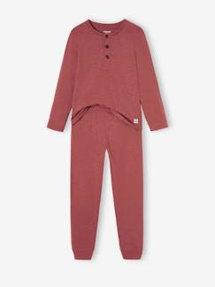Pyjama uni personnalisable garçon col tunisien -Pyjama uni personnalisable garçon col tunisien