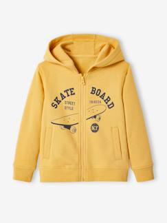 Sweat zippé à capuche Basics garçon motif graphique -Sweat zippé à capuche Basics garçon motif graphique