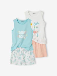 Lot de 2 pyjashorts "Tropical" fille -Lot de 2 pyjashorts "Tropical" fille